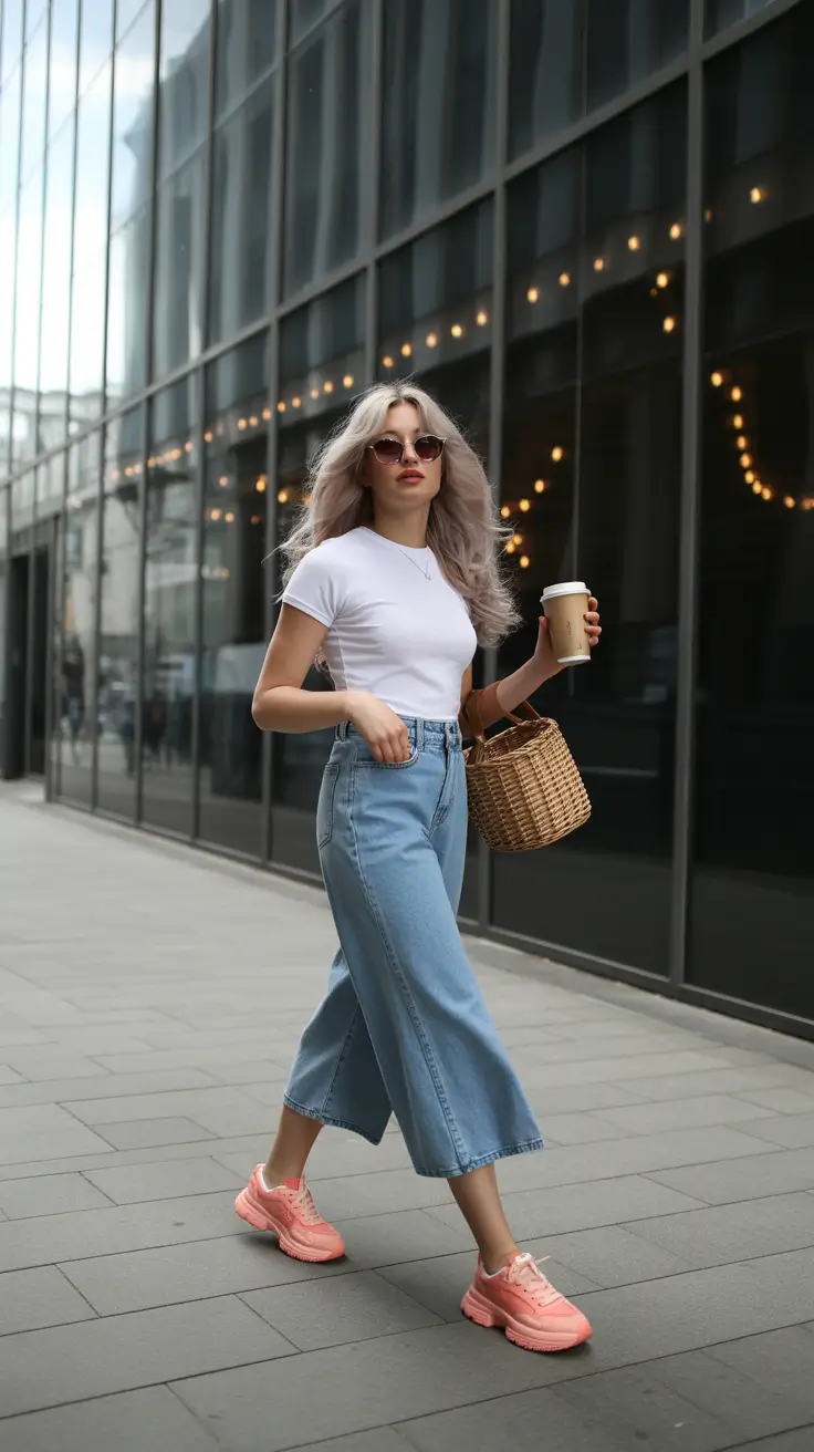 luxe spring wardrobe pieces 2026 relaxed denim minimal outfit