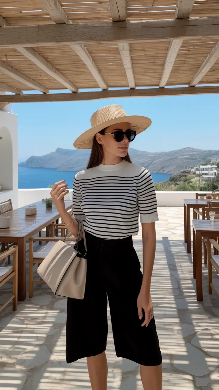 luxe spring wardrobe pieces 2026 striped knit tailored shorts