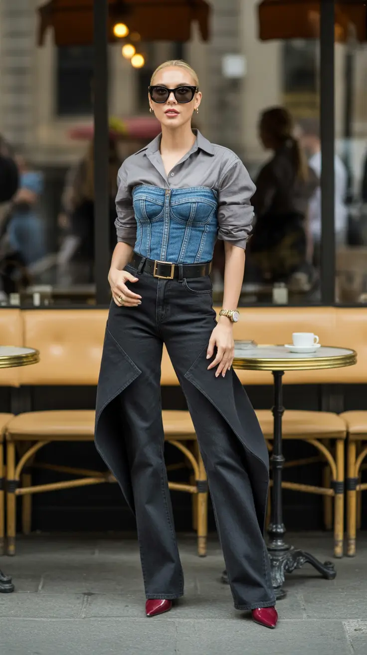 minimalist spring date night outfit 2026 Denim Reimagined for an After-Dark Mood