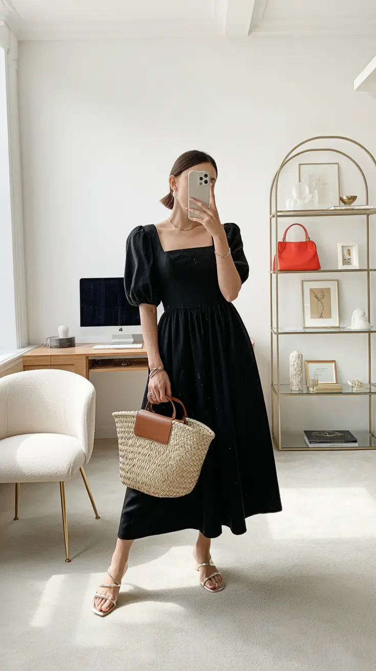 minimalist spring date night outfit 2026 Minimal Black That Feels Soft, Not Severe
