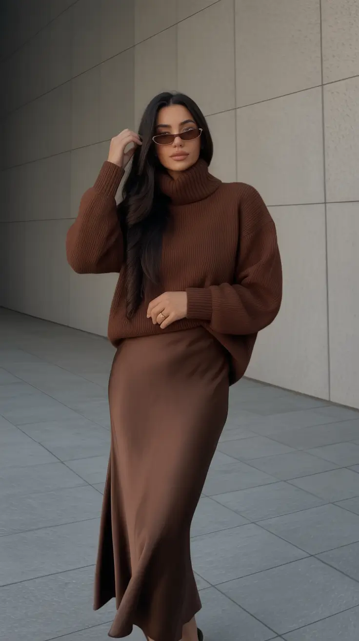 minimalist spring date night outfit 2026 Chocolate Neutrals for Slow Spring Evenings