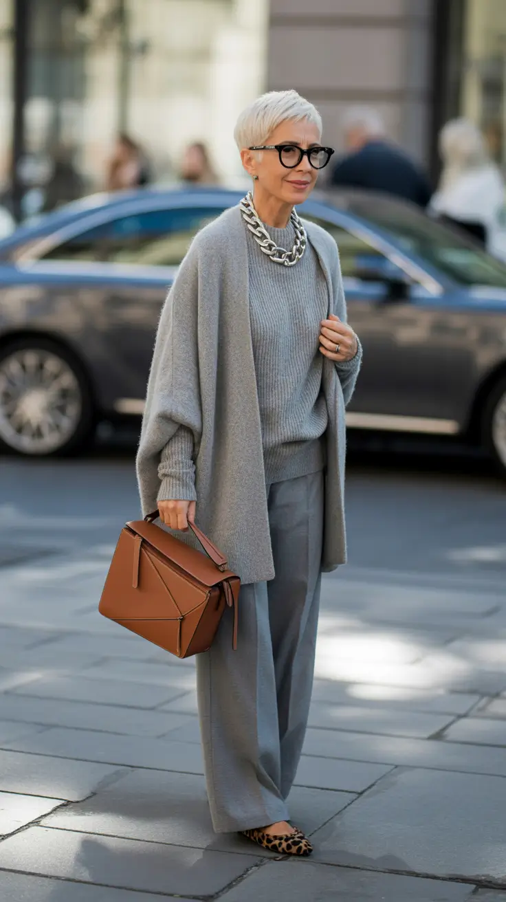 Minimalist Spring Outfits for Women Over 60 2026 Quiet Gray Layers
