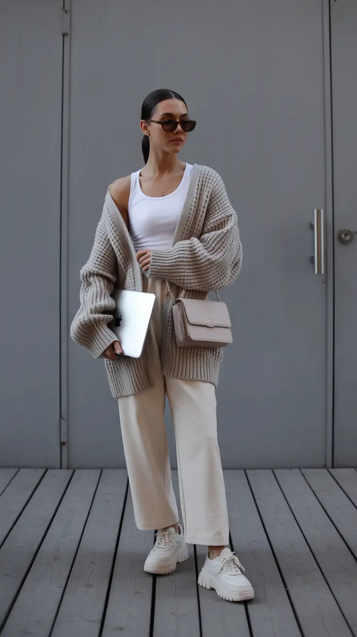 minimalist winter to spring outfits 2026 Quiet Neutrals for Focused City Days
