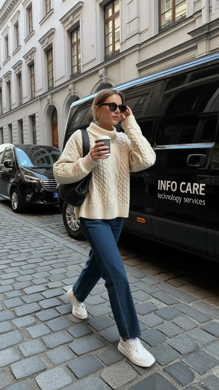 minimalist winter to spring outfits 2026 Classic Knitwear for City Mornings
