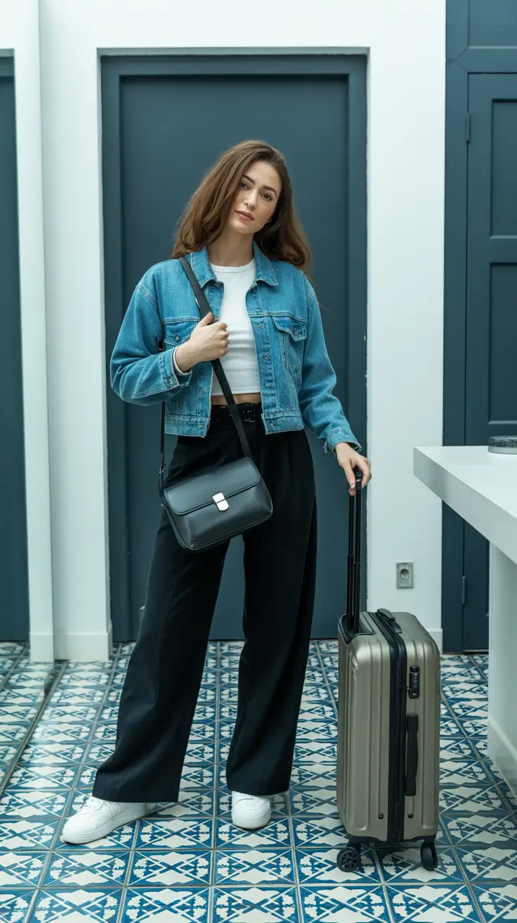 modern airport spring outfits 2026 Classic Denim Layers That Always Work