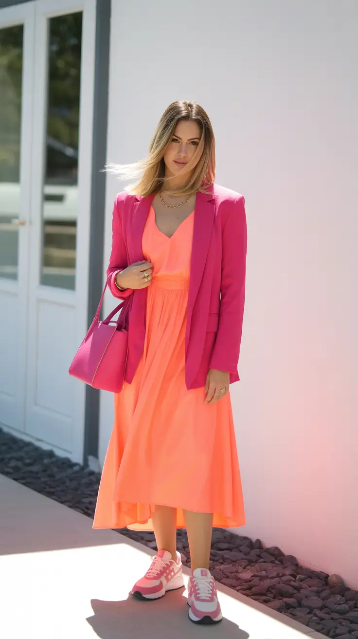 modern spring birthday outfit 2026 Joyful color layering with a playful twist