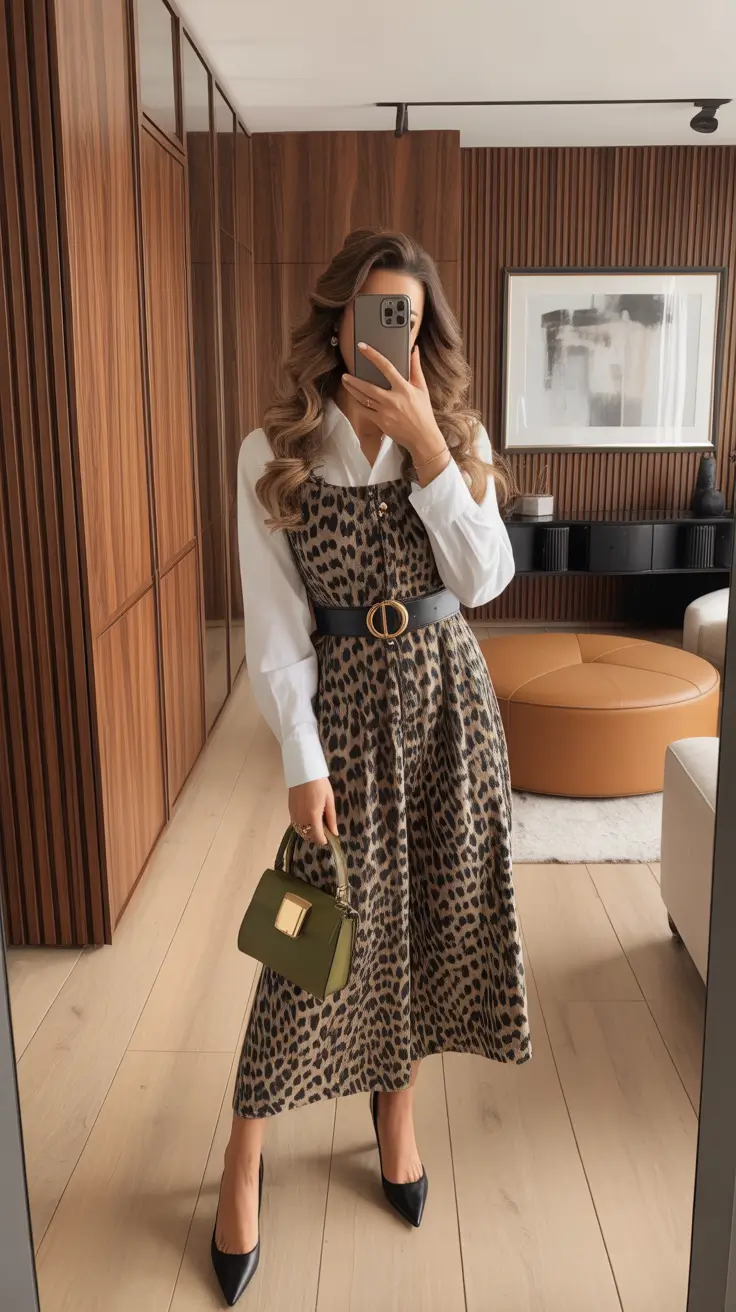 modern spring birthday outfit 2026 Leopard done quietly and confidently