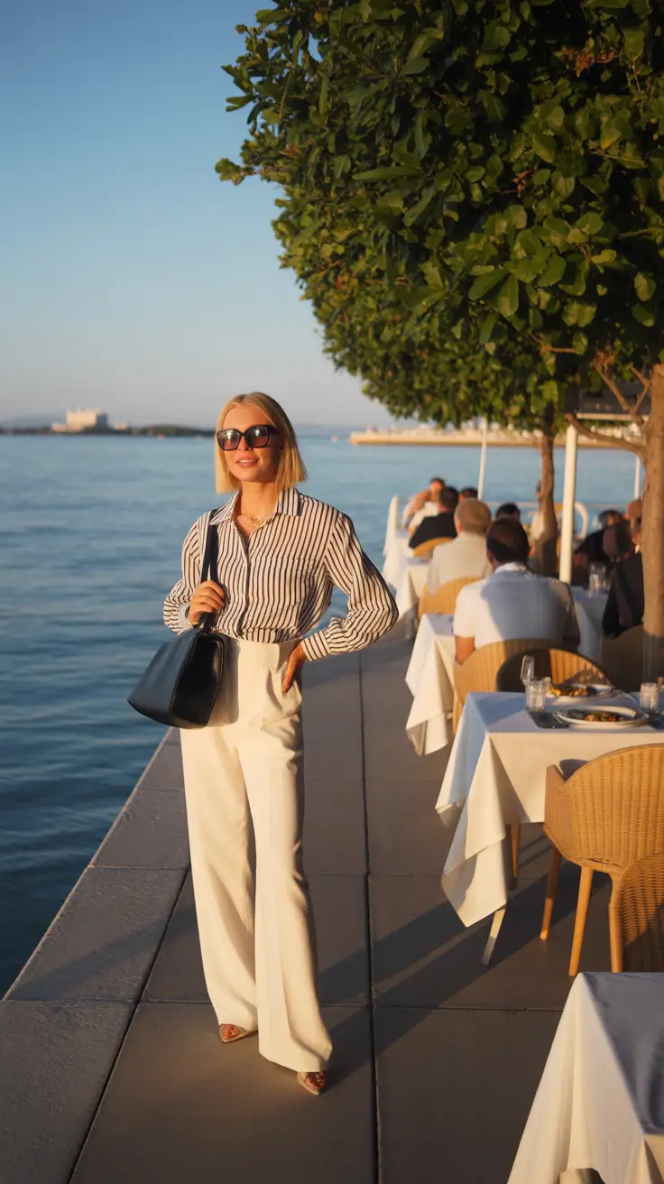 modern spring travel outfits 2026 Effortless Coastal Tailoring