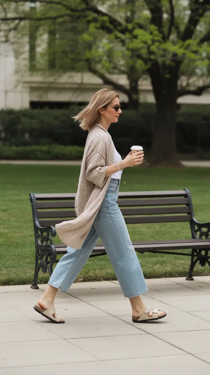 modern spring travel outfits 2026 Casual Layered Spring Look