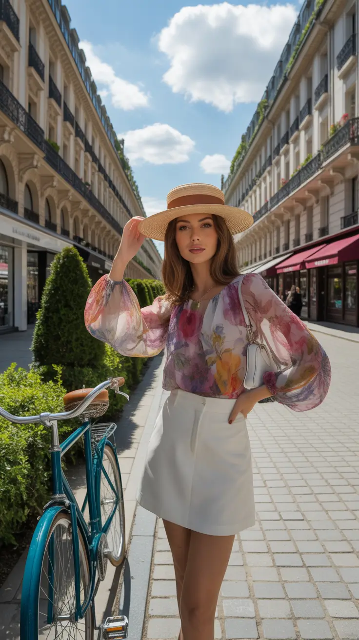 modest spring outfits stylish 2026 Light Florals with Tailored Ease