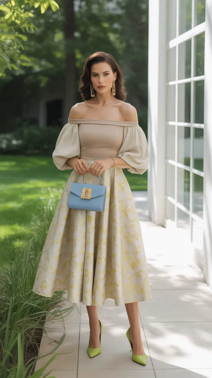 modest spring outfits stylish 2026 Romantic Neutrals with a Vintage Feel