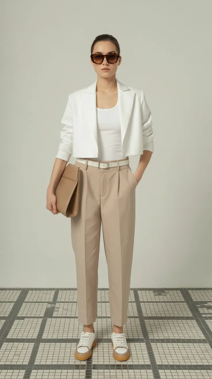 office spring workwear 2026 soft tailoring in warm neutrals