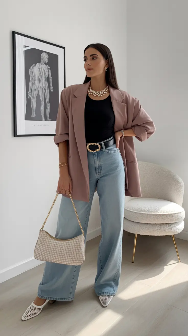 office spring workwear 2026 statement blazer denim