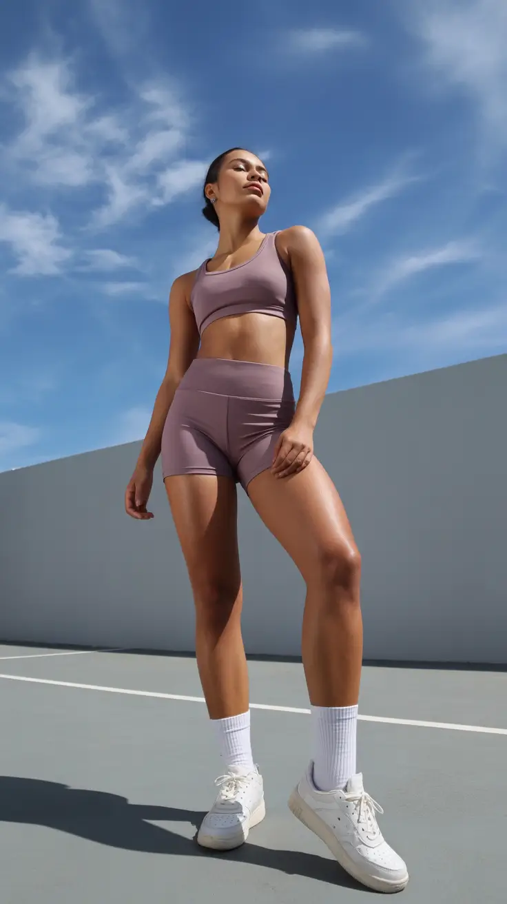 performance spring workout outfits 2026 Soft Power Neutrals That Move With You