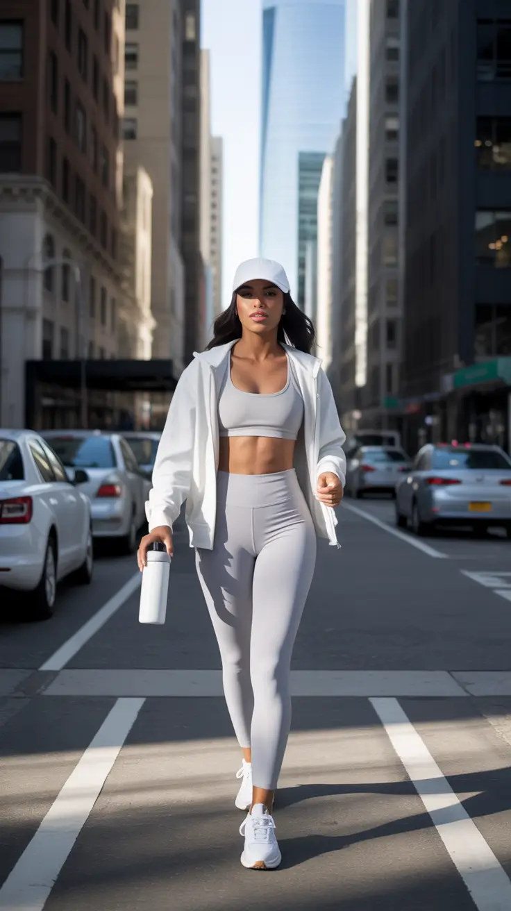 performance spring workout outfits 2026 City Motion in Clean Neutral Layers