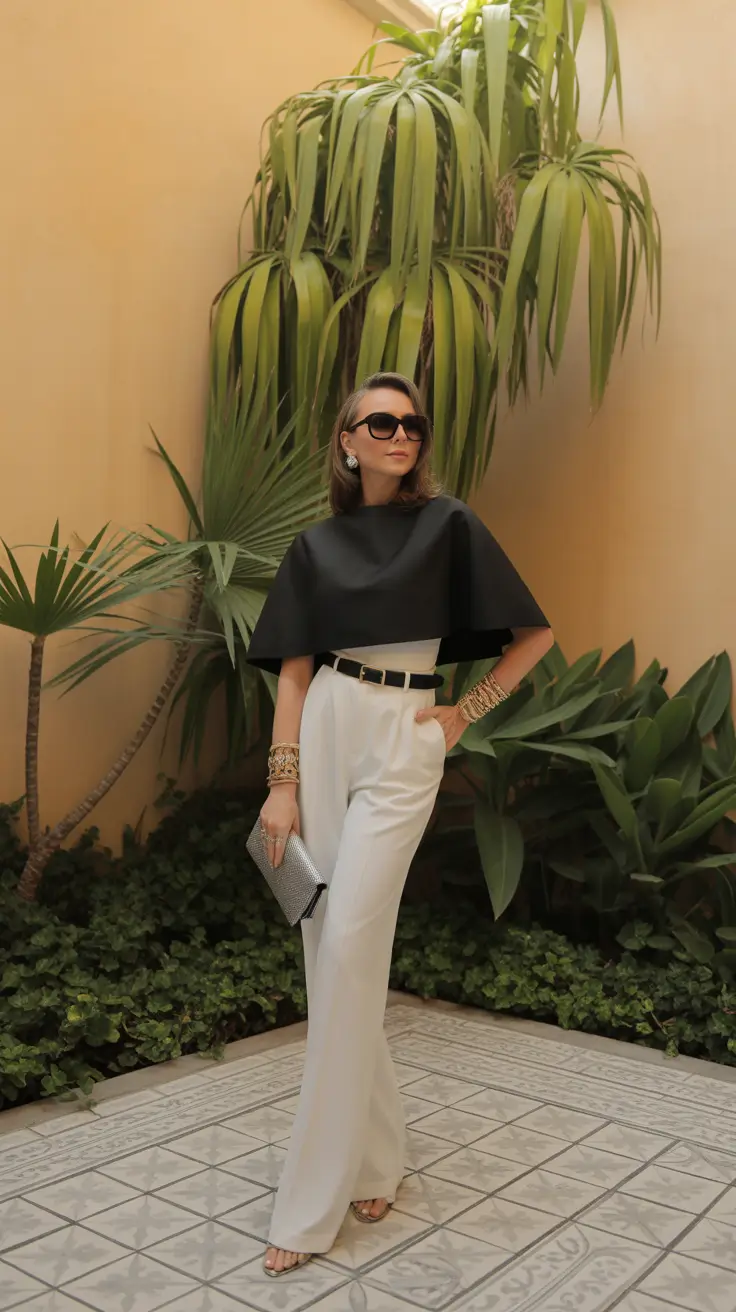 preppy old money spring outfits 2026 Graphic Contrast with Resort-Level Confidence