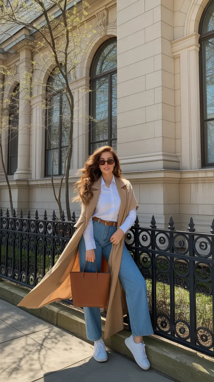 preppy old money spring outfits 2026 Timeless Layers with a City Spring Mood