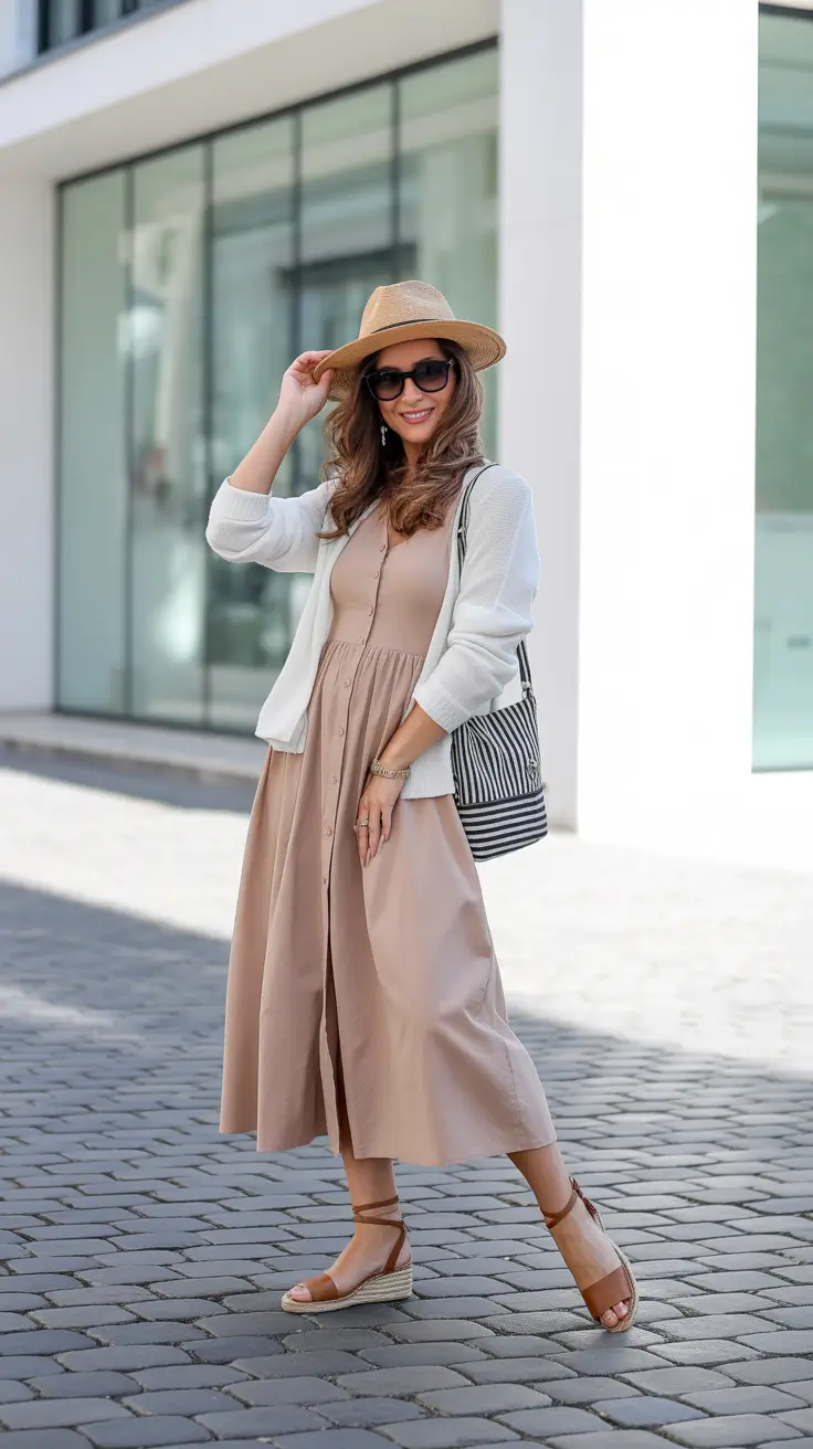 simple spring outfits for women over 40 2026 Soft Dresses That Move With You