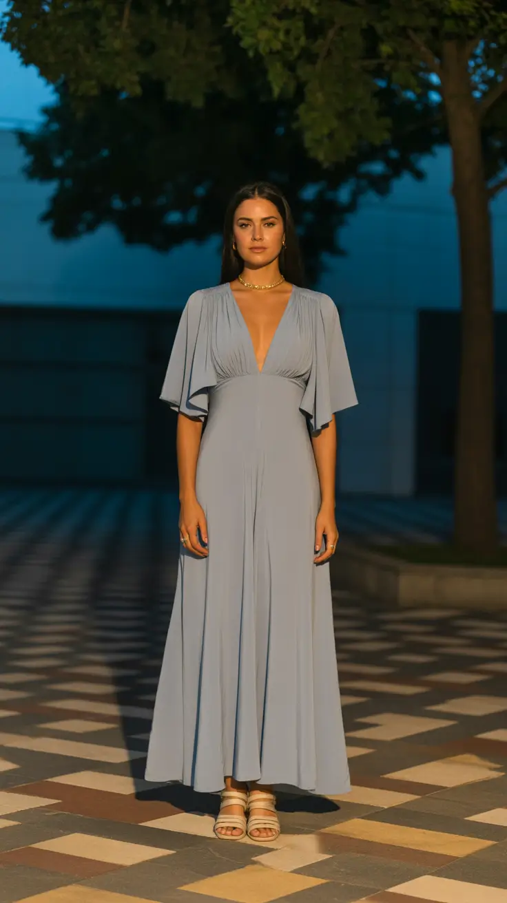 sophisticated spring wedding outfit 2026 Airy Blue Movement With Evening Grace