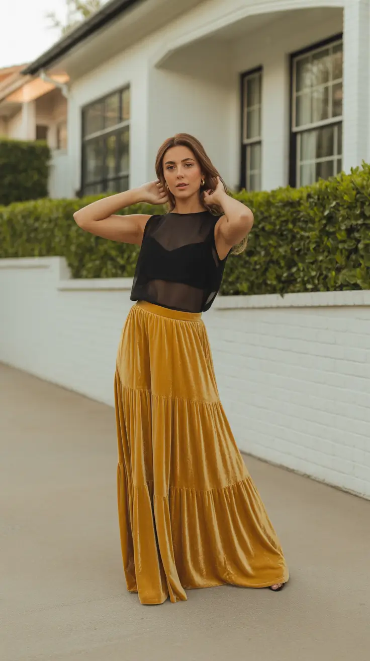 sophisticated spring wedding outfit 2026 Velvet Texture Meets Daytime Modernity