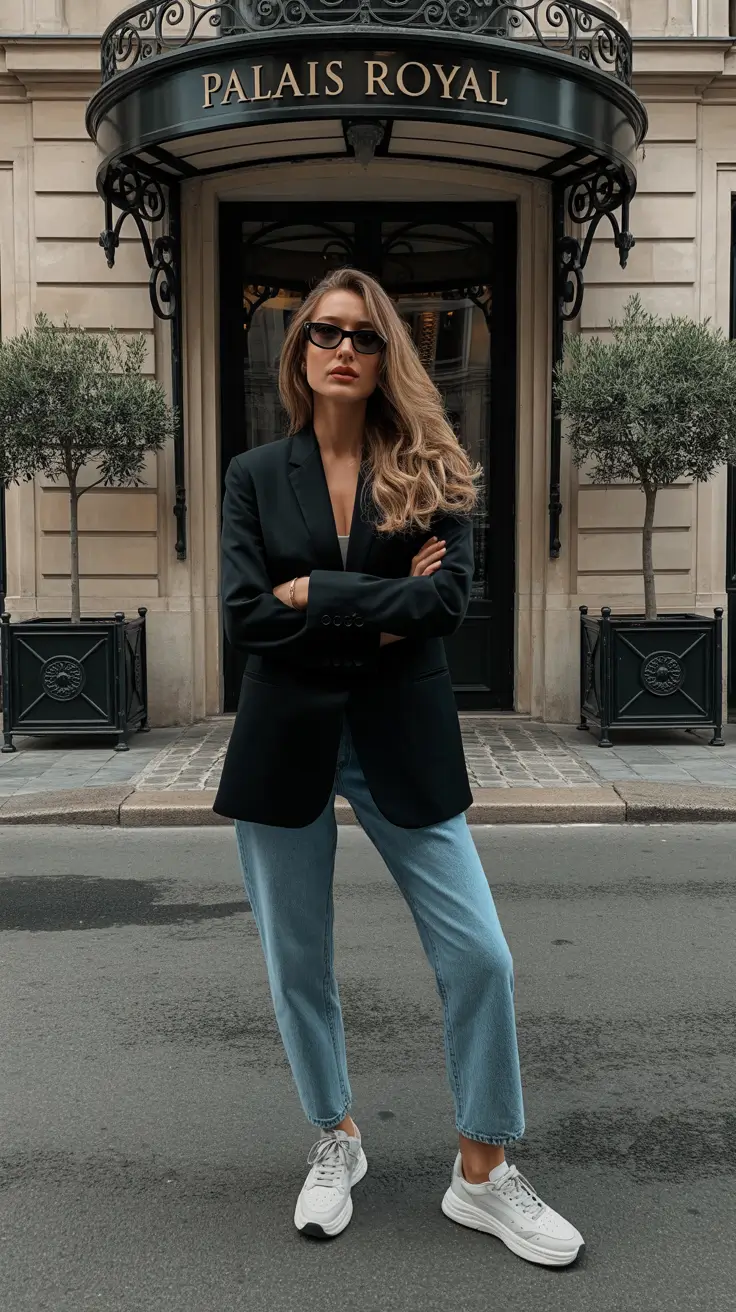 spring blazer outfits for work 2026 Dark Tailoring With a Modern Confident Stance