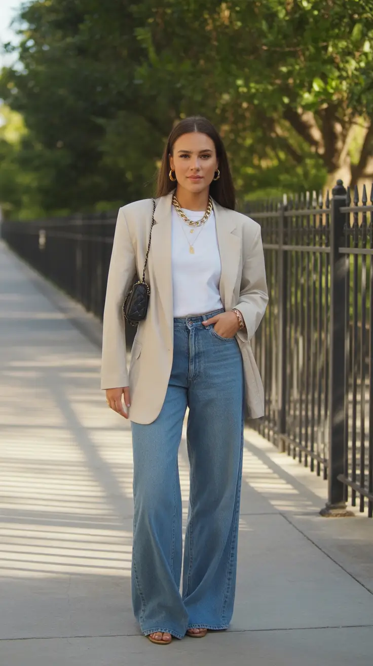 spring blazer outfits for work 2026 Relaxed Neutrals With a Modern Silhouette