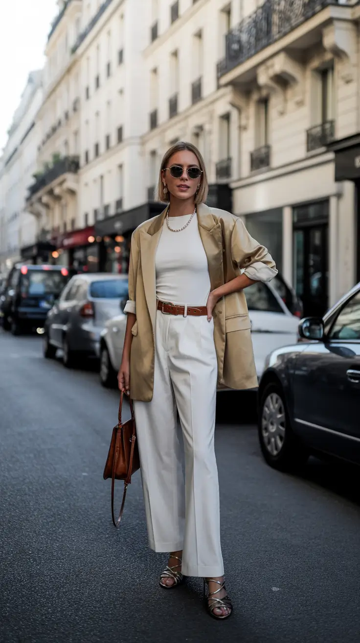 spring blazer outfits for work 2026 City-Ready Tailoring With a Lived-In Feel