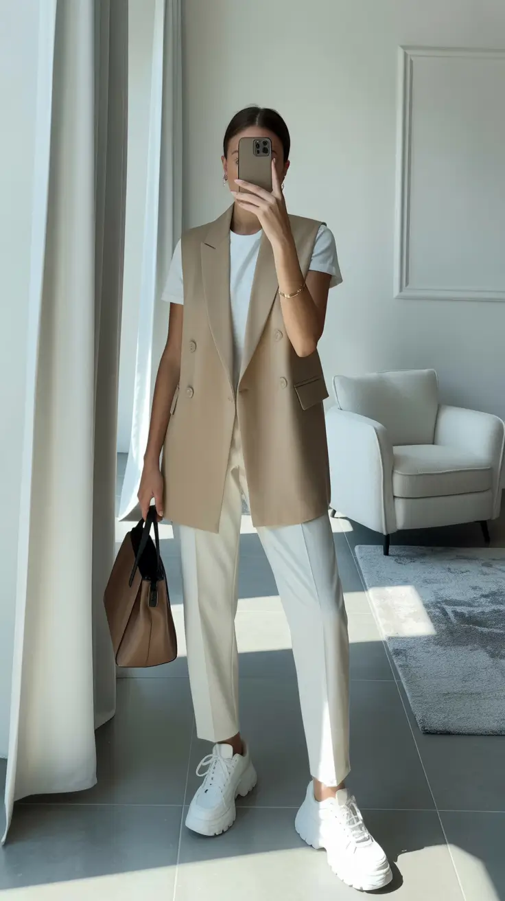 spring formal outfits ideas 2026 Modern Vest Layering With Relaxed Formal Energy