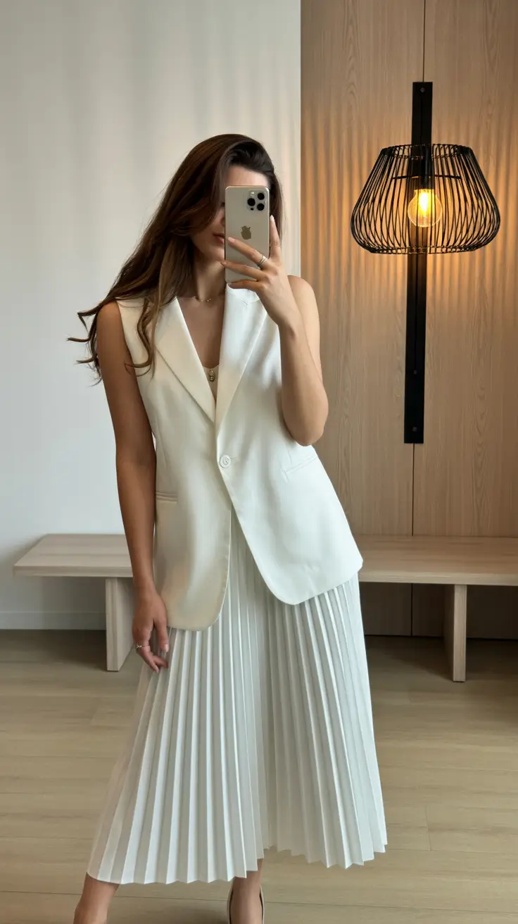 spring formal outfits ideas 2026 Minimal Vest Dressing With a Modern Twist