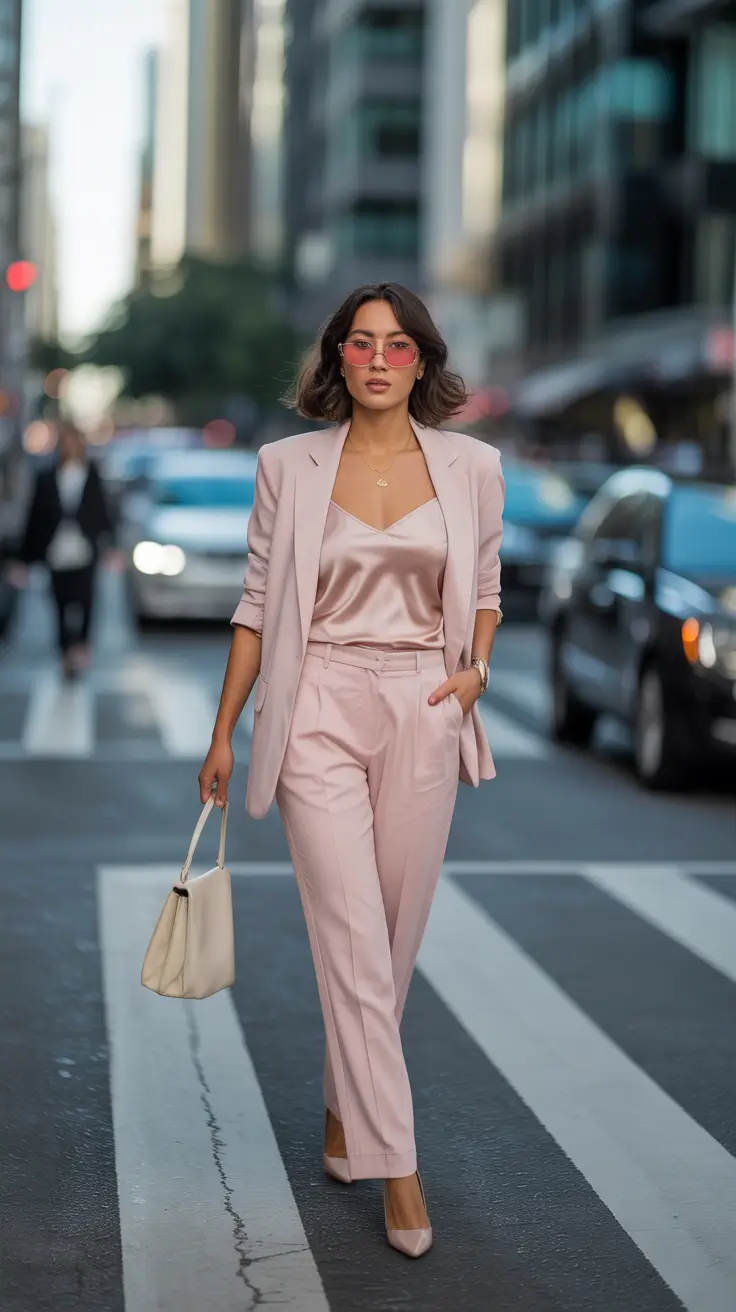 spring formal outfits ideas 2026 Soft Power Suits for the City in Bloom