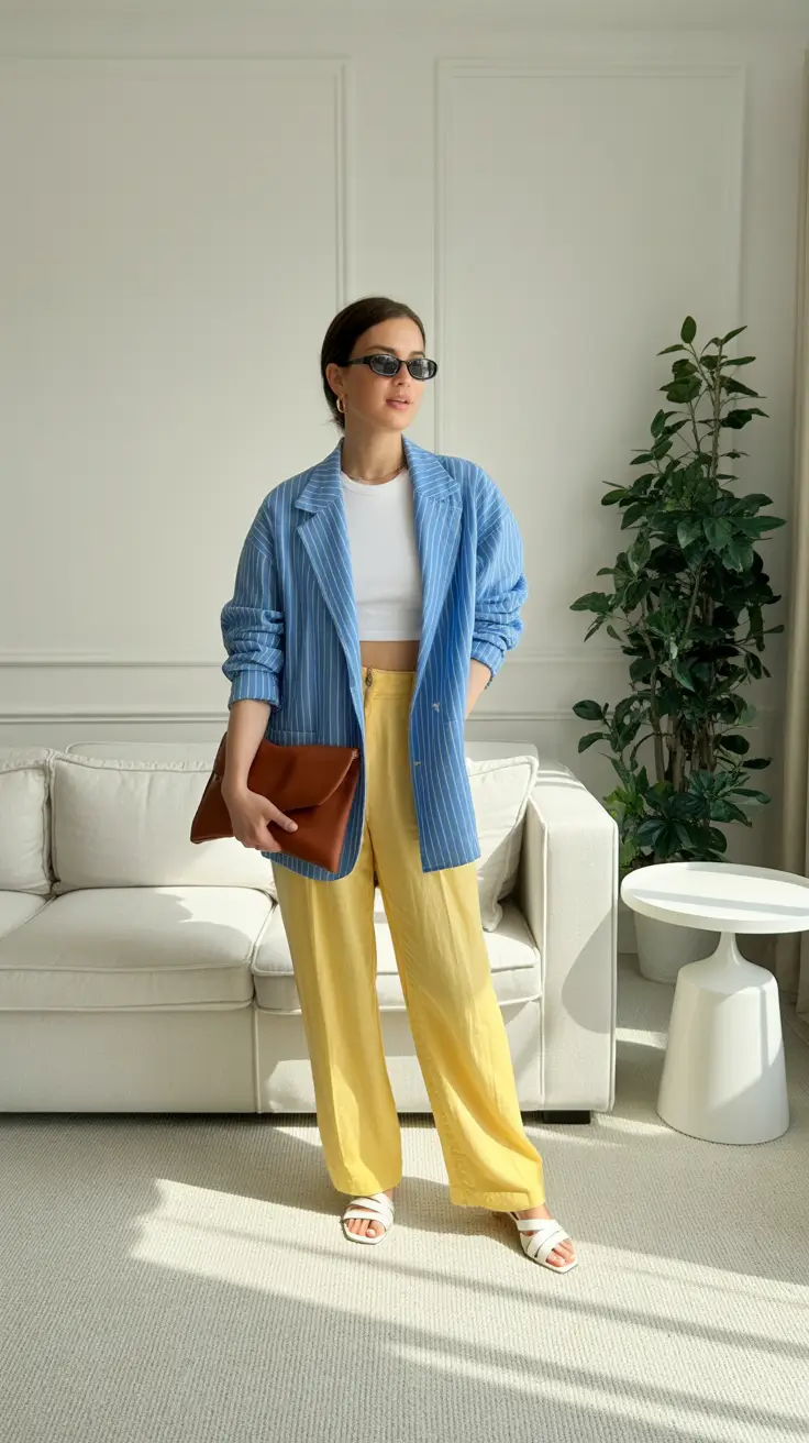 summer-ready spring break outfit 2026 Tailored Color with a Sunny Mood