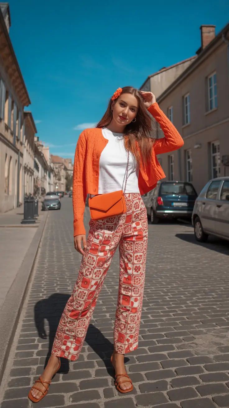 summer-ready spring break outfit 2026 Warm Orange and Retro Optimism