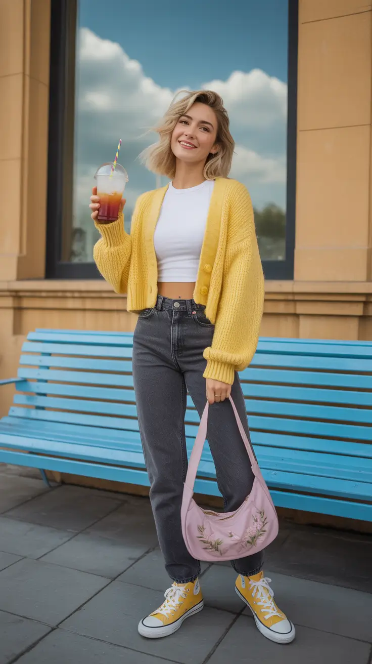 trending spring outfits 2026 trends Sunny Layers With a Casual Heart