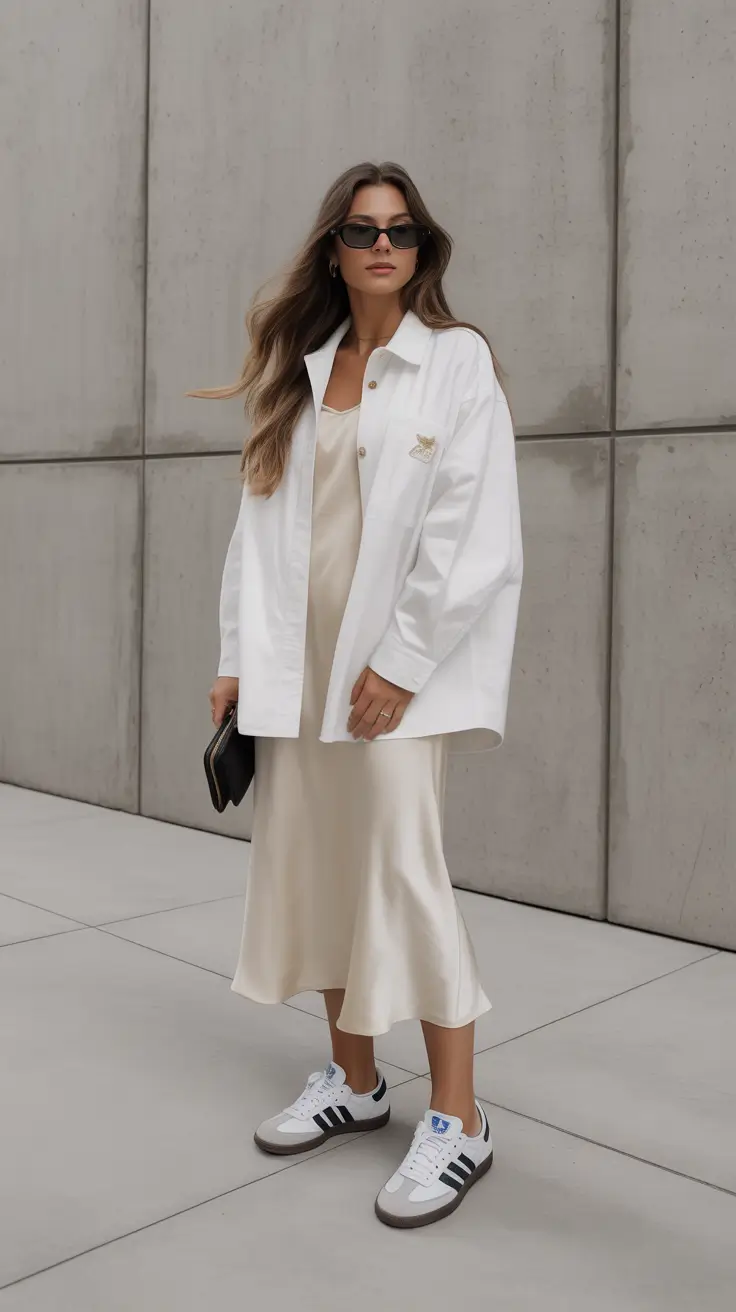 trendy spring outfit with sneakers 2026 Modern Femininity