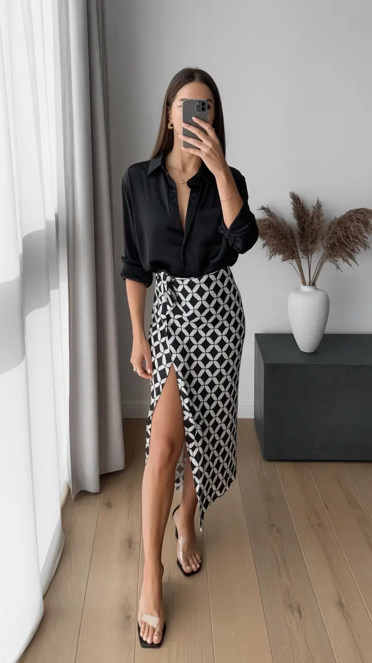 trendy spring party outfit for 2026 Graphic Elegance for Intimate Spring Gatherings