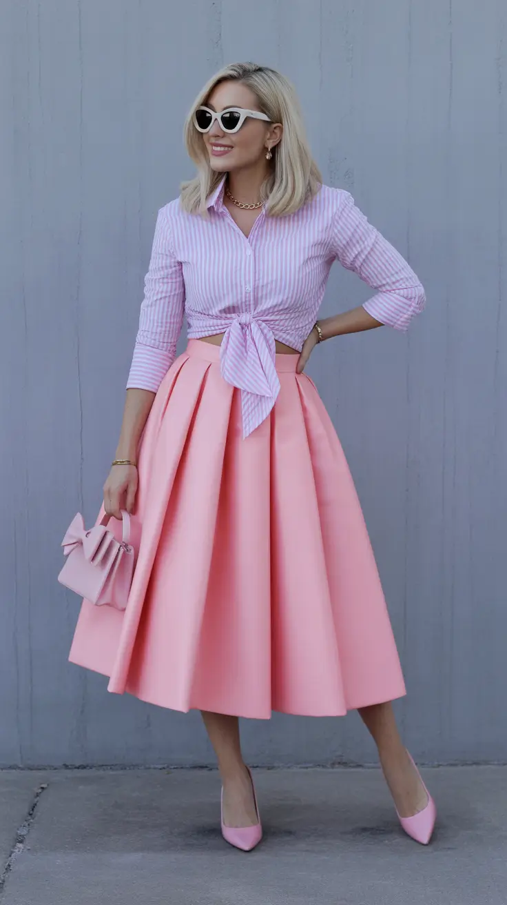 trendy spring party outfit for 2026 Playful Retro Romance With a Modern Twist