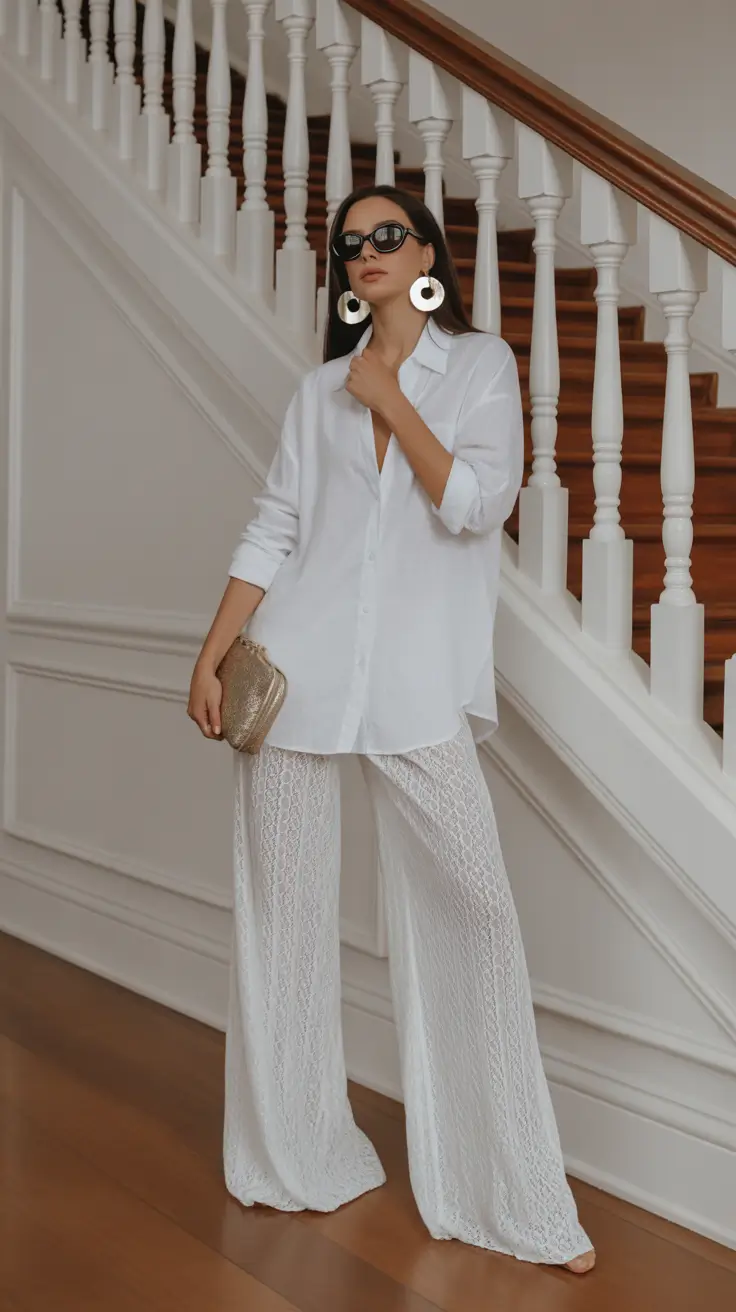 trendy spring party outfit for 2026 Effortless White With Subtle Drama