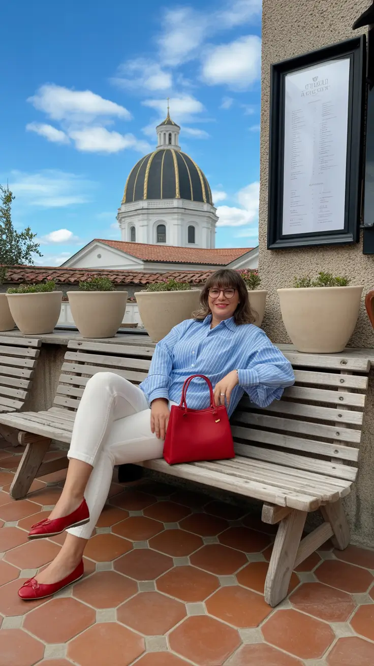 vibrant midsize spring outfits 2026 Classic Contrast With a Playful Pop