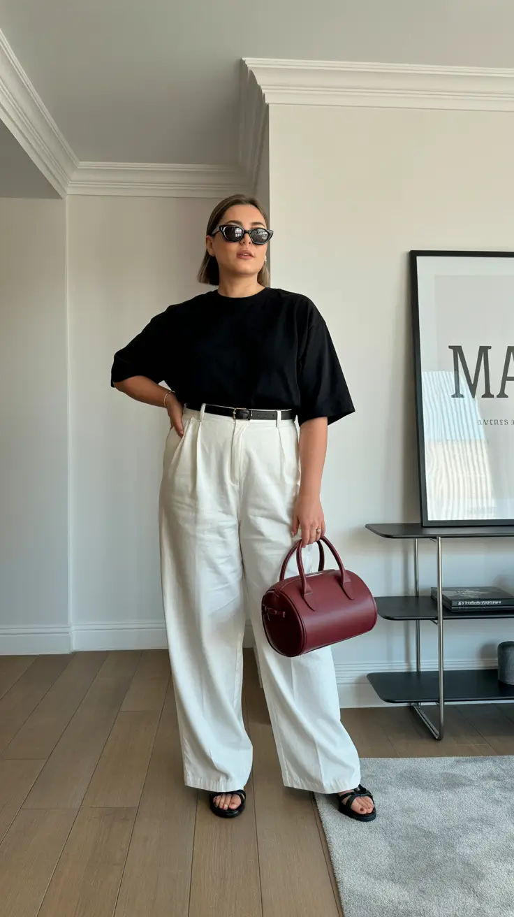 vibrant midsize spring outfits 2026 Graphic Simplicity With Tailored Ease