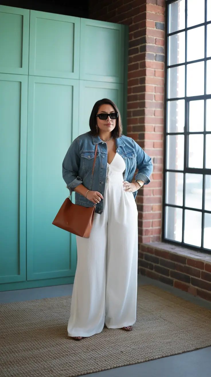 vibrant midsize spring outfits 2026 Denim Layers With a Clean Finish