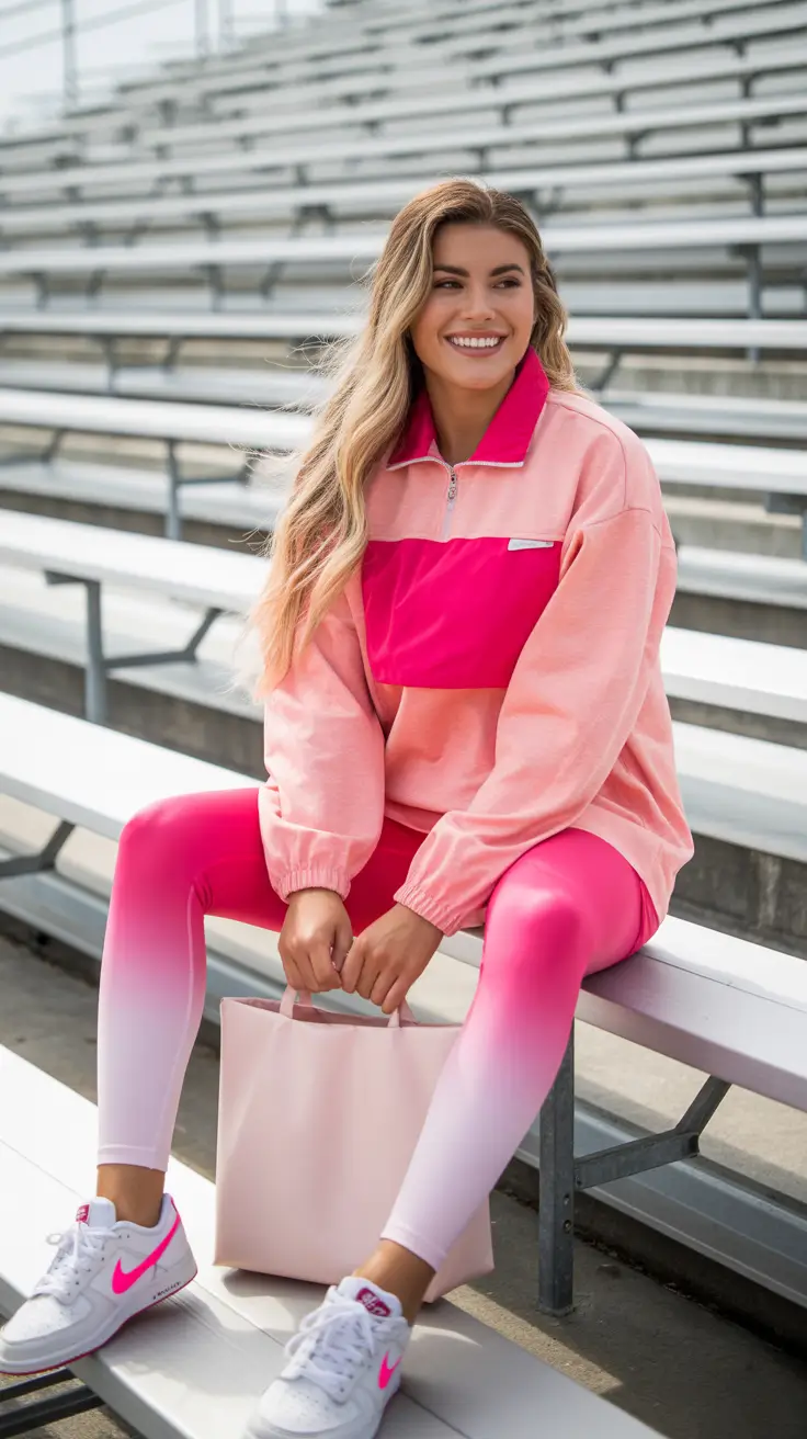 vibrant spring sport outfits for women 2026 Pink Energy Sets That Feel Playful Not Juvenile