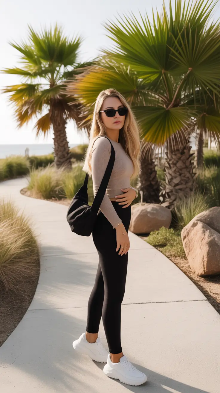 vibrant spring sport outfits for women 2026 Neutral Sport Silhouettes With Beach Ready Ease