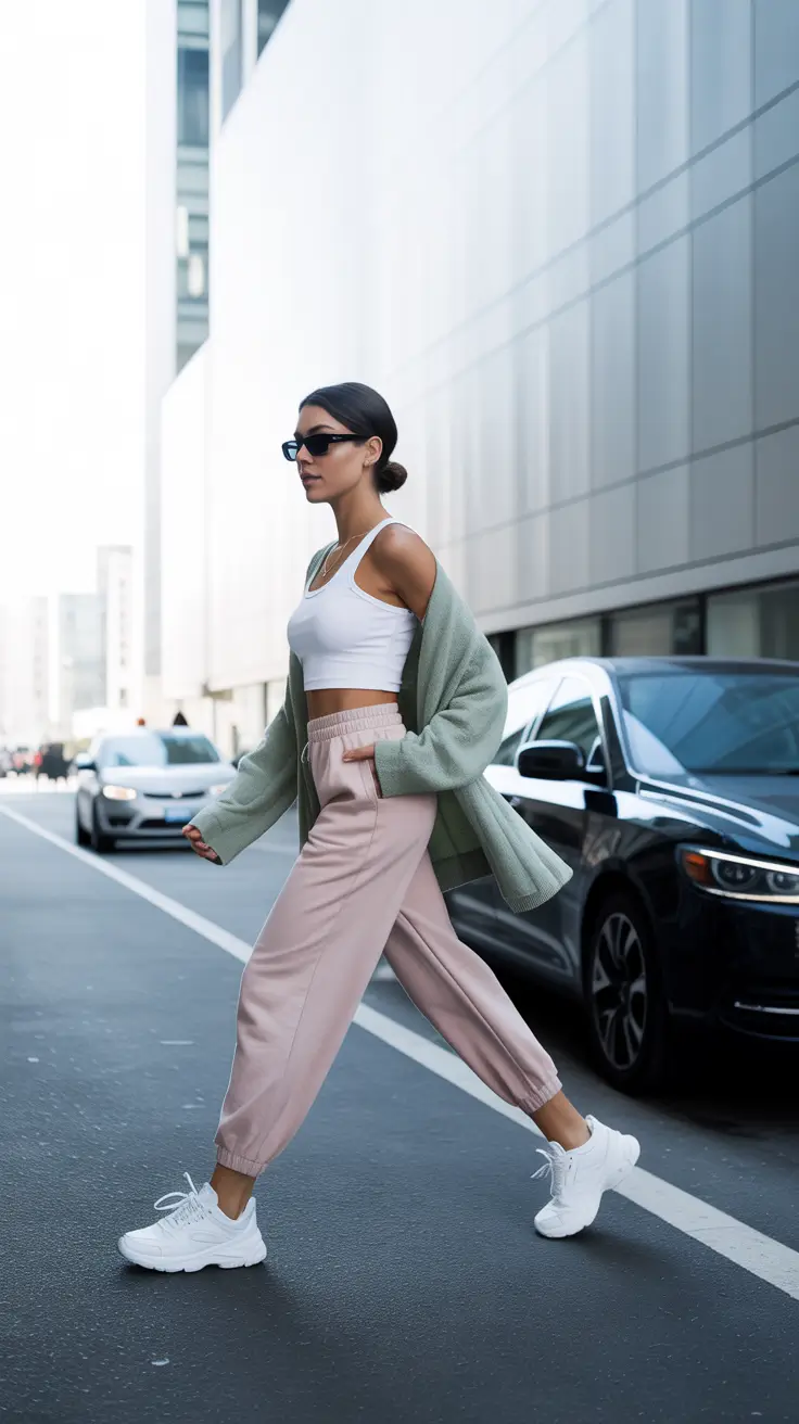 vibrant spring sport outfits for women 2026 Relaxed Joggers With Soft Athletic Layers