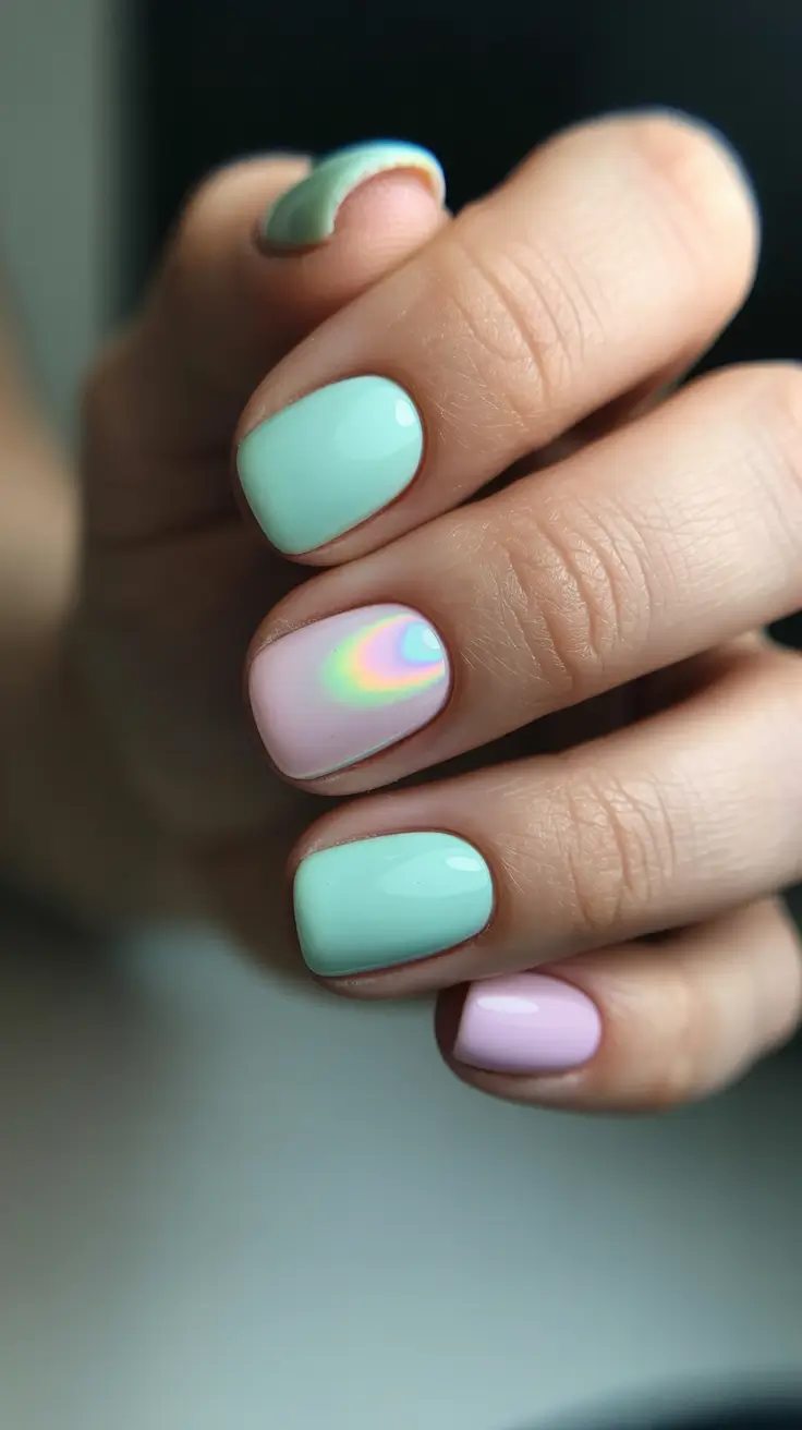 best trendy spring nails 2026 Pastel Aura Glow Minimalism