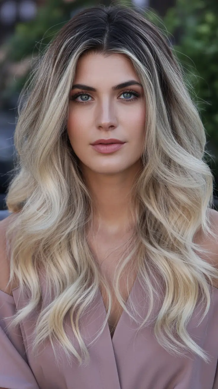 chic spring ombre hair color 2026 Face-Framing Blonde Ombre with Luminous Waves
