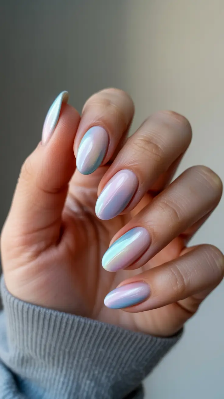 cute bright spring nails 2026 Opal Glow Pastel Aura Almond