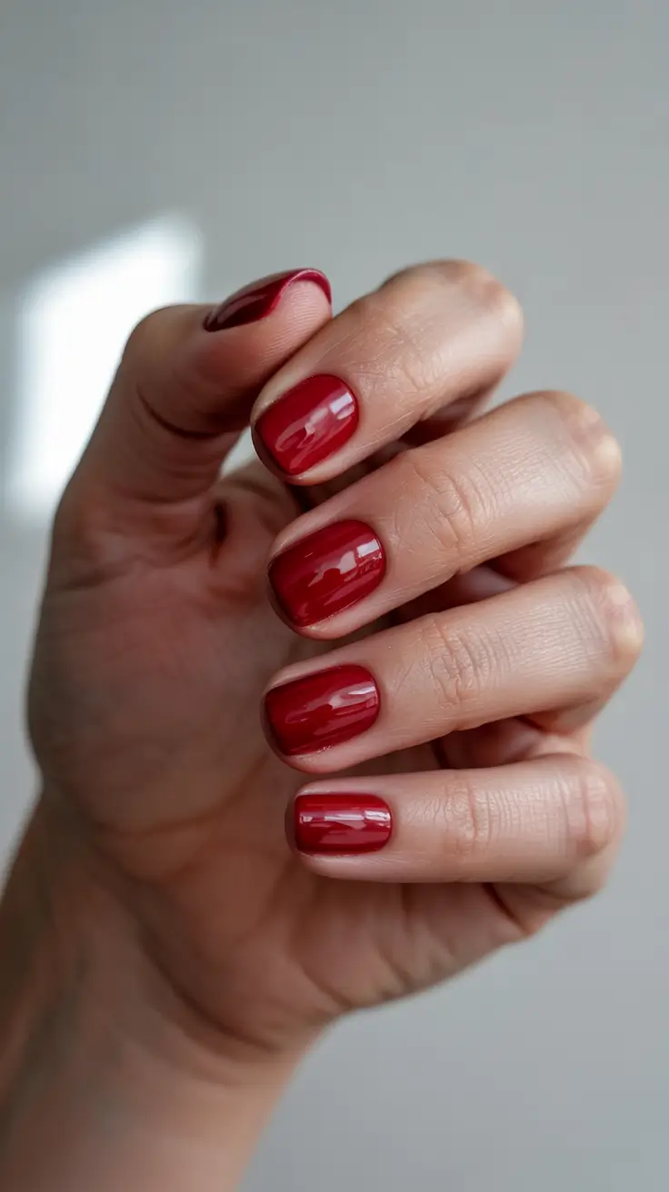cute spring nail colors 2026 Classic Cherry Red - Timeless but Reimagined