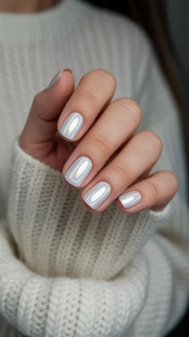cute spring nail inspo 2026 Milky White Pearl Nails for Clean Girl Spring Aesthetic