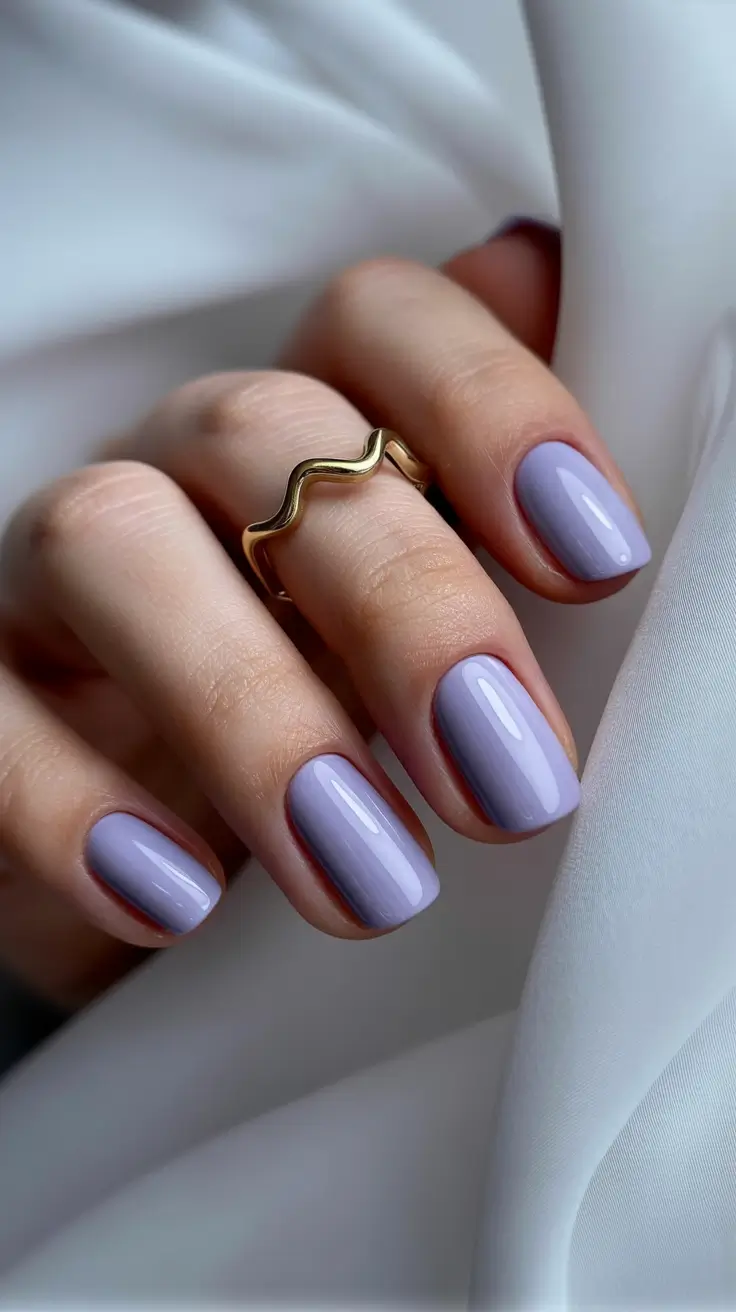 cute spring nails for pale skin 2026 Short Lilac Square for Minimalist Chic