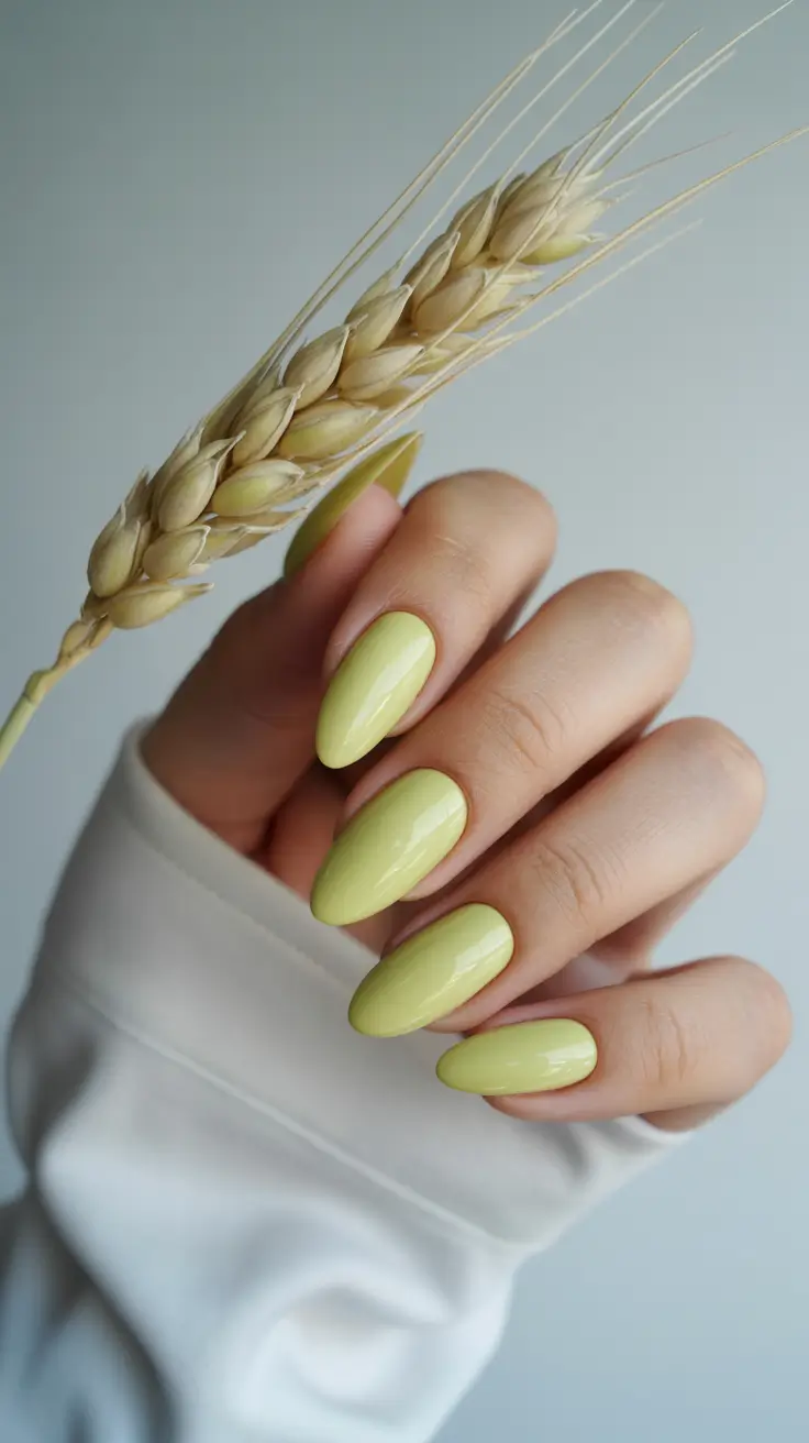 cute spring nails for pale skin 2026 Soft Pistachio for That First Warm Afternoon